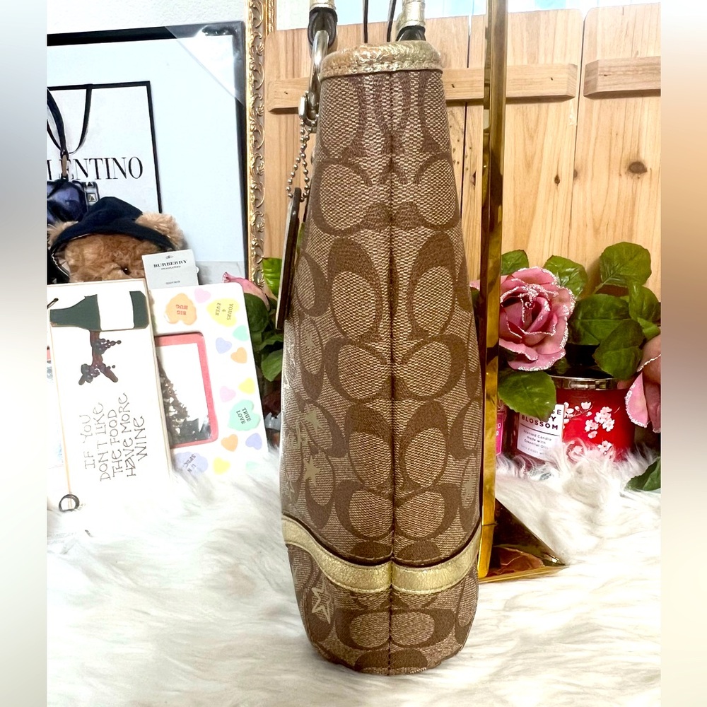 💜COACH Heritage Tote Stars Signature - Picture 6 of 11